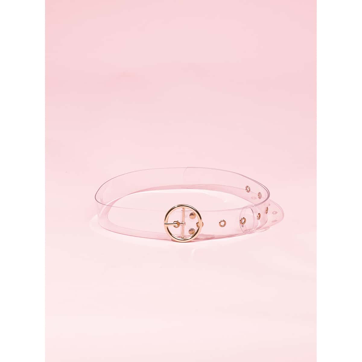 

Eyelet Clear Buckle Belt