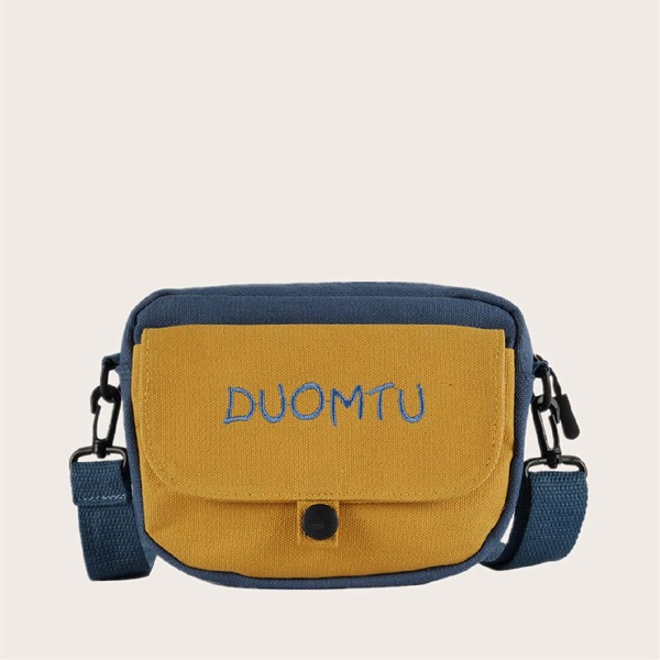 

Girls Colorblock Flap Crossbody Bag, Yellow