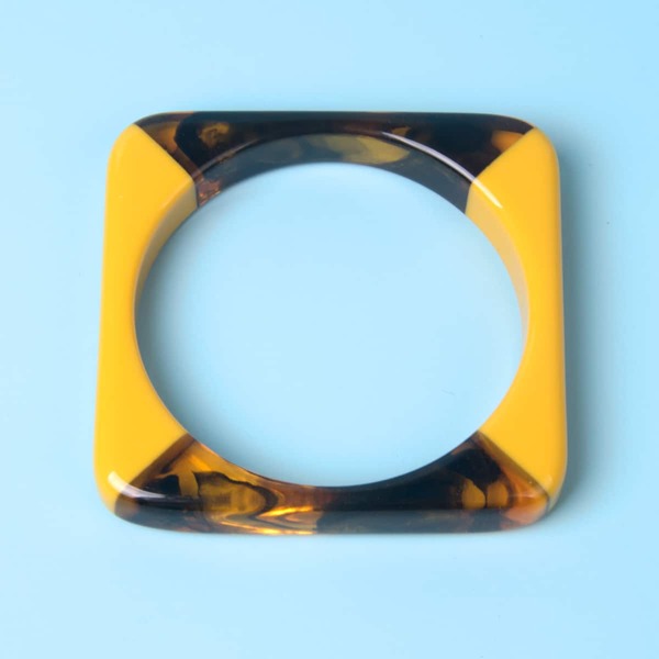 

Color Block Square Bracelet, Yellow