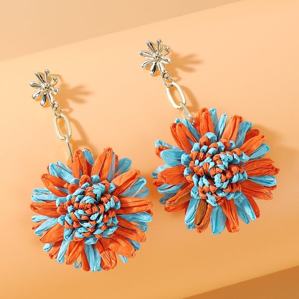 

Floral Charm Drop Earrings, Multicolor