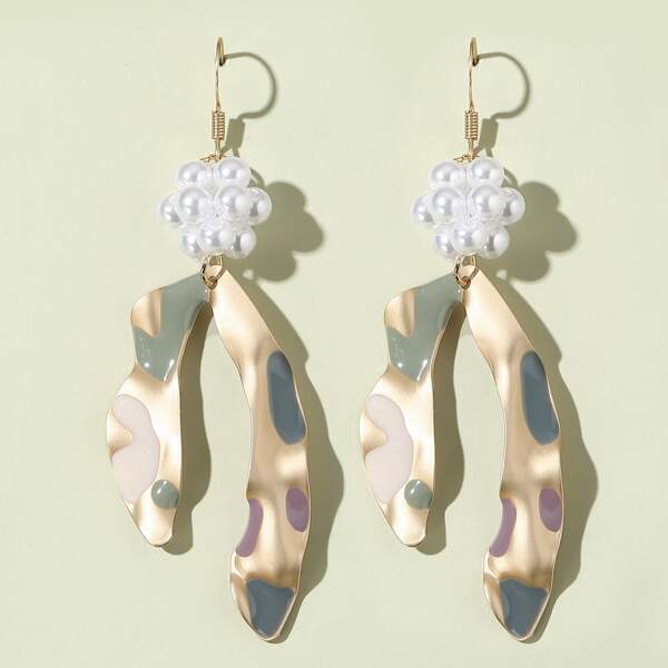 

Faux Pearl Decor Drop Earrings, Multicolor