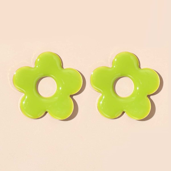 

Floral Shaped Stud Earrings, Green