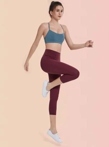 VUTRU Strappy Back Sports Bra - Dusty Blue - View 4