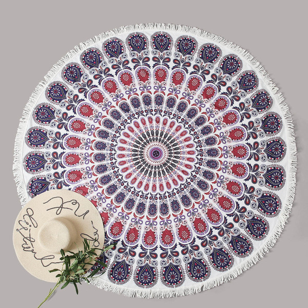 

Tribal Round Beach Blanket, Multicolor