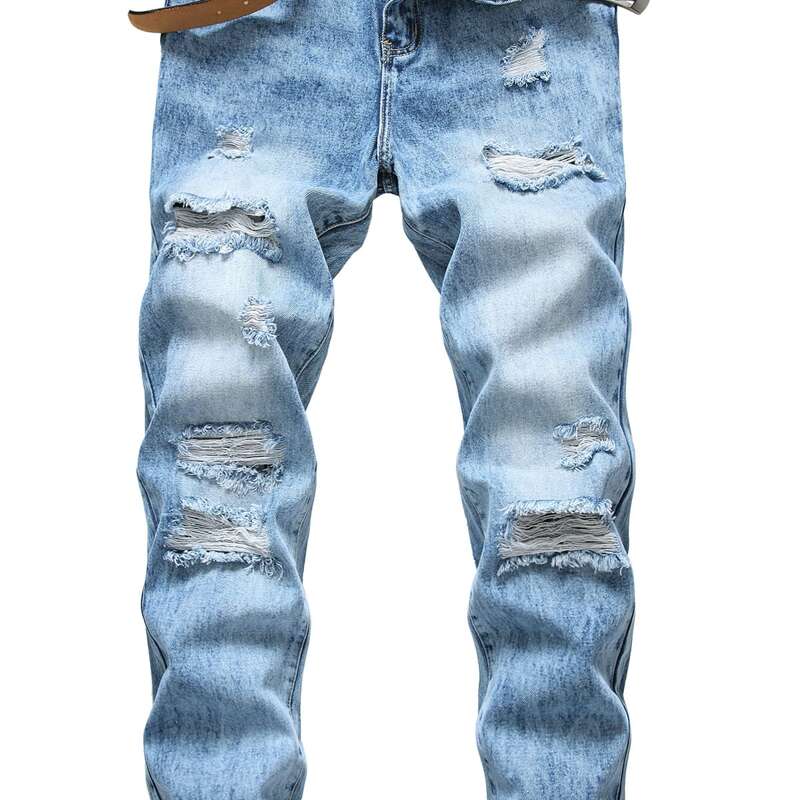 

Guys Ripped Jeans, Light wash
