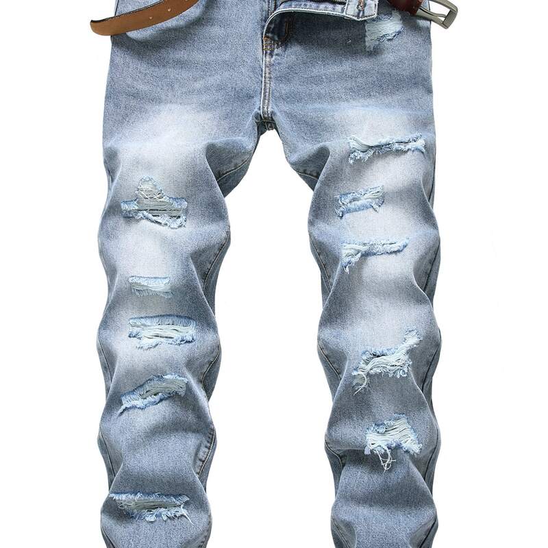 

Guys Ripped Jeans, Light wash