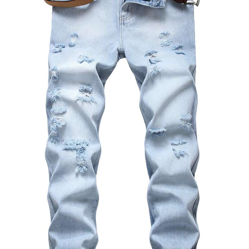 

Guys Ripped Jeans, Light wash