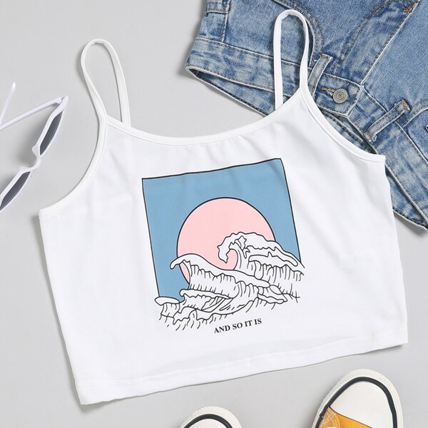 

Белый Лозунг Повседневный Размера плюс жилет