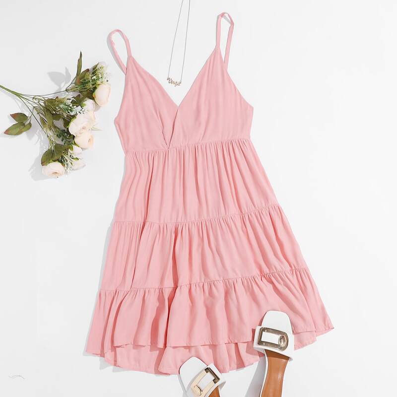 

Solid Cami Dress, Baby pink