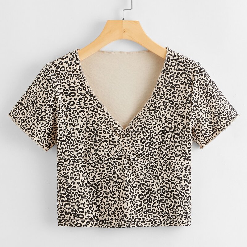 

Leopard Ruched Tee, Multicolor