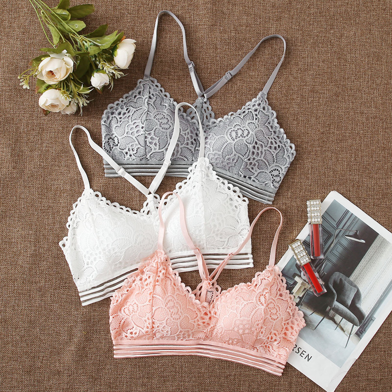 

3pack Floral Lace Bra Set, Multicolor