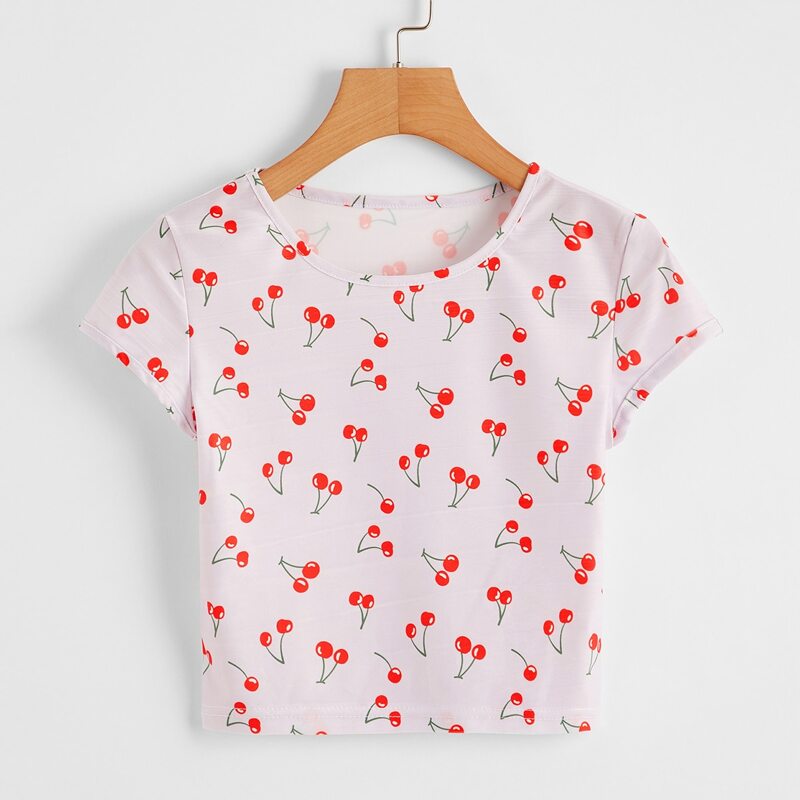 

Cherry Print Tee, Multicolor