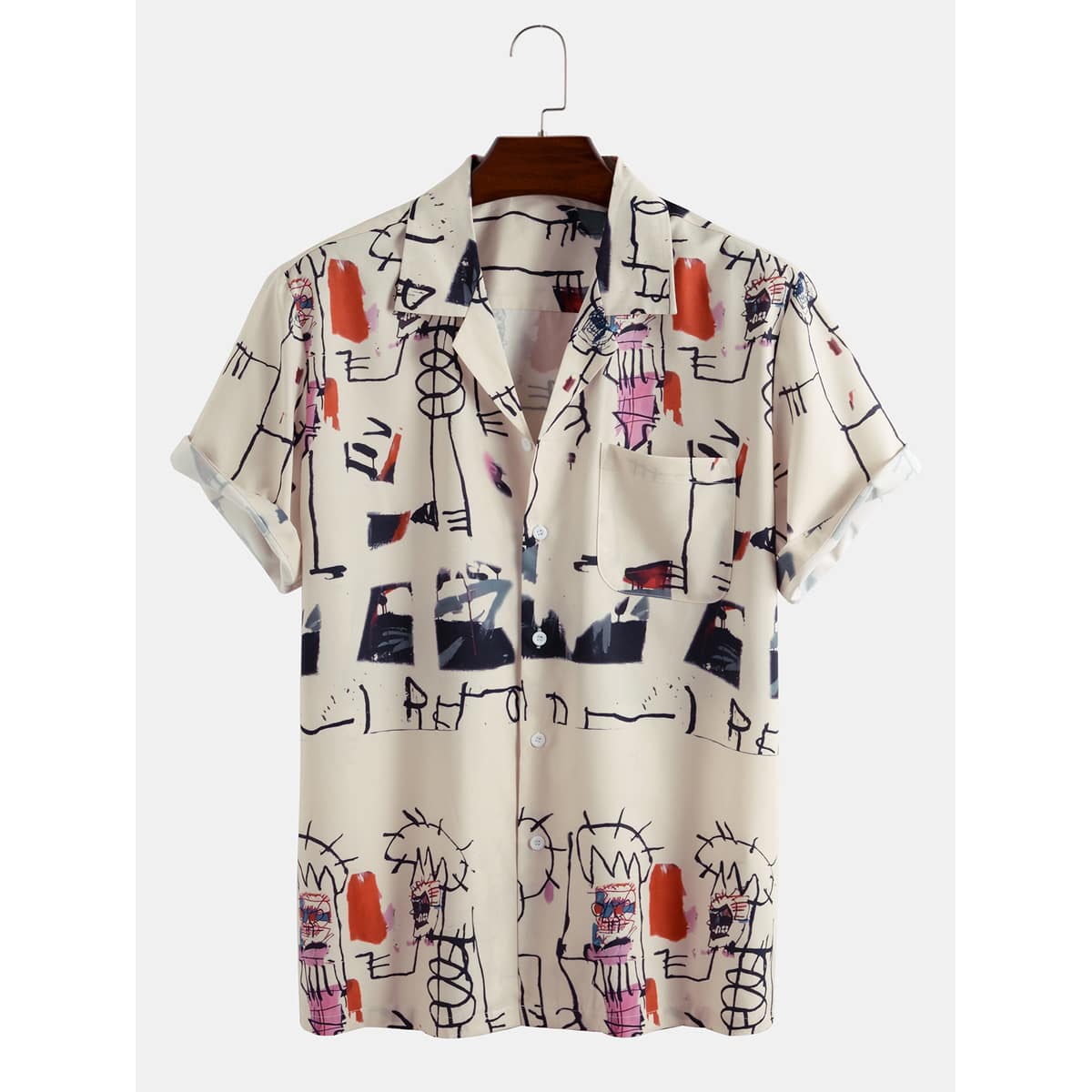 

Guys Pocket Front Graphic Shirt, Multicolor