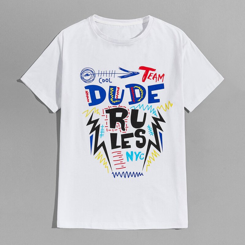 

Guys Letter Graphic Tee, White