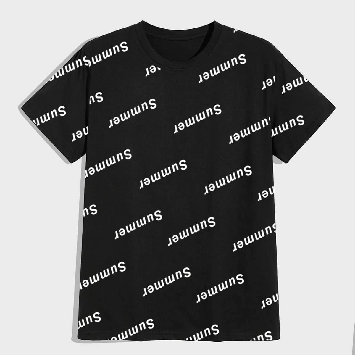 

Guys Letter Print Tee, Black