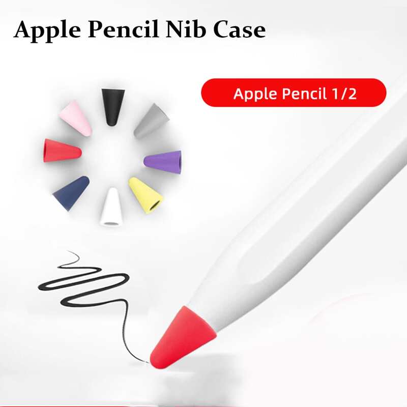 

2pcs Random Apple Pencil Nib Case, Multicolor