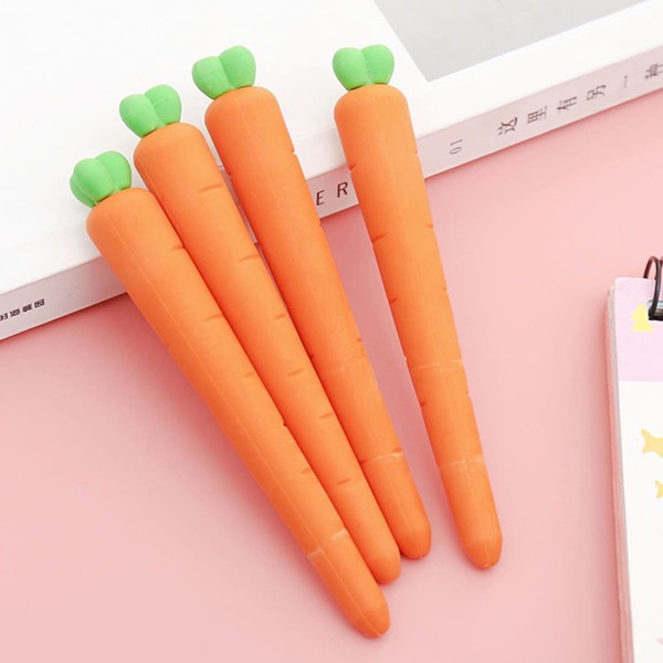 

1pc Carrot Shaped Eraser, Orange
