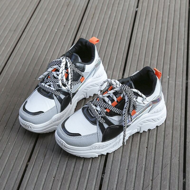 

Colorblock Lace-up Chunky Sneakers, Multicolor