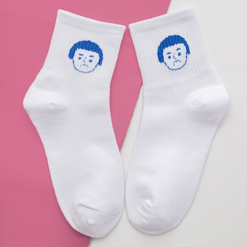 

1pair Figure Pattern Socks, Multicolor