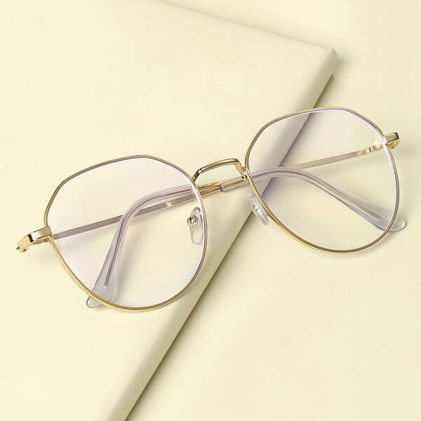 

Toddler Kids Metal Frame Glasses, Gold