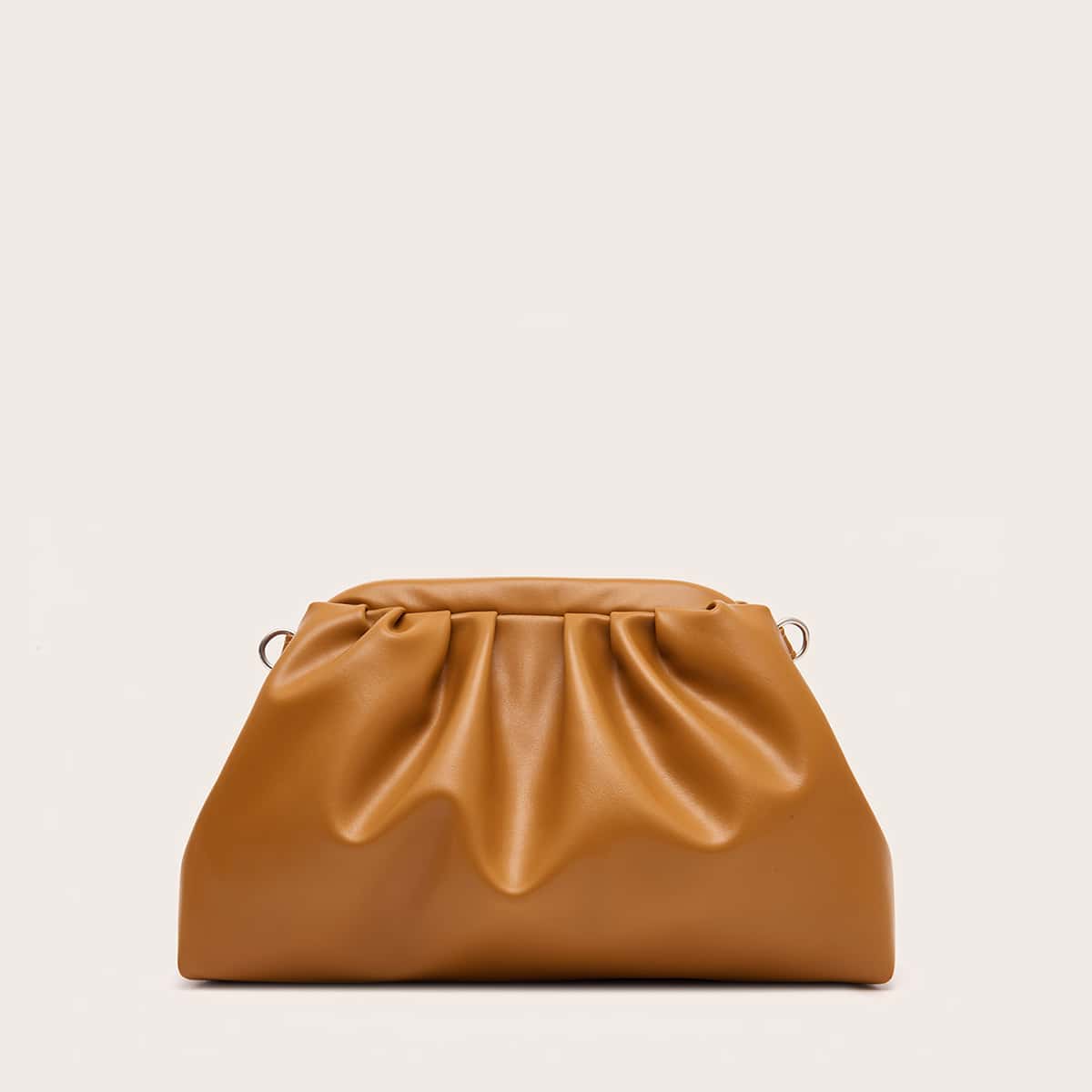 

Ruched Shoulder Bag, Brown