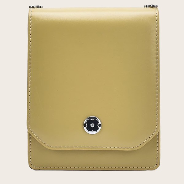 

Minimalist Flap Crossbody Bag, Yellow