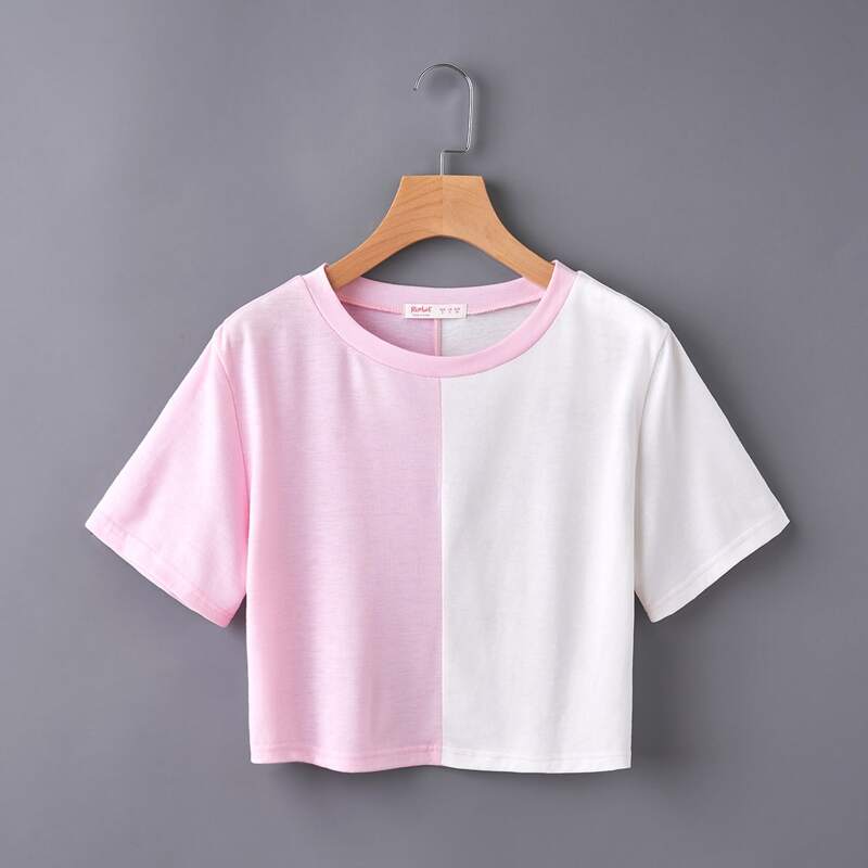 

Colorblock Boxy Tee, Multicolor