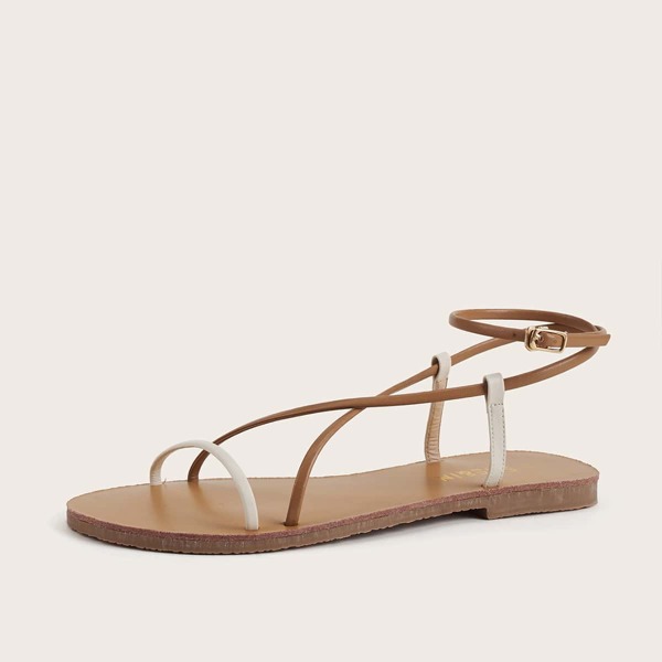 

Thin Strap Wide Fit Sandals, Multicolor