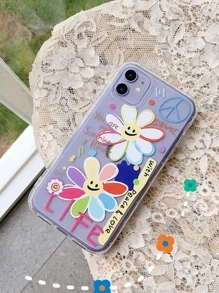 1pc Cartoon Graphic Case Compatible With iPhone - Multicolor - View 2