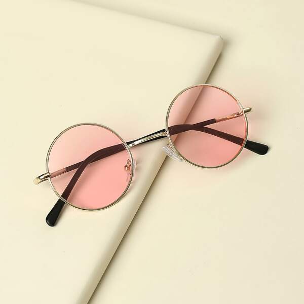 

Kids Round Metal Frame Sunglasses, Pink