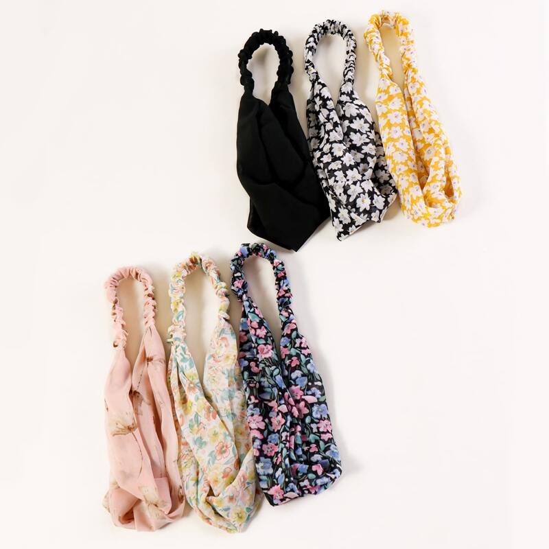 

6pcs Ditsy Floral Headband, Multicolor