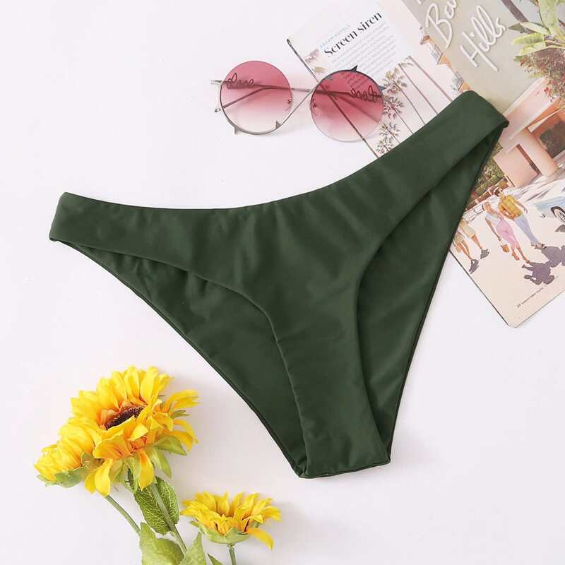 

Solid Bikini Panty, Army green