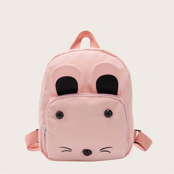 

Girls Cartoon Animal Design Backpack, Pink