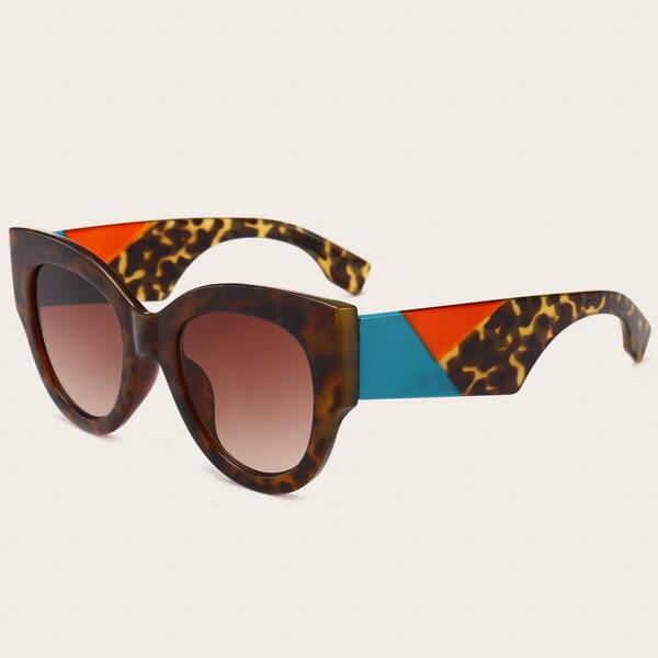 

Colorblock Chunky Frame Sunglasses