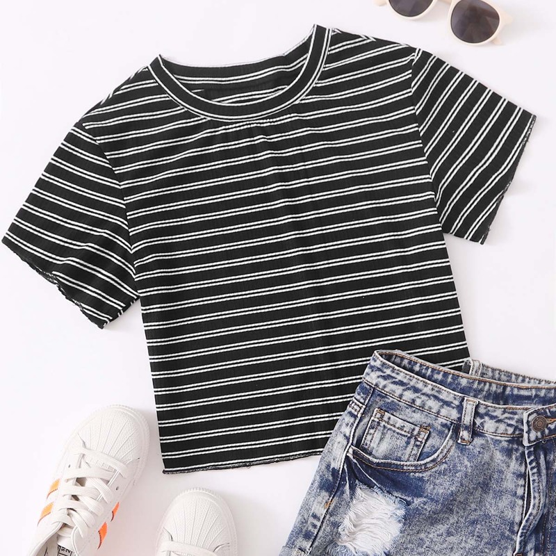

Black And White Striped Tee