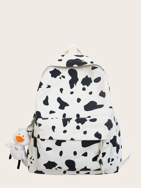 champion cow print backpack