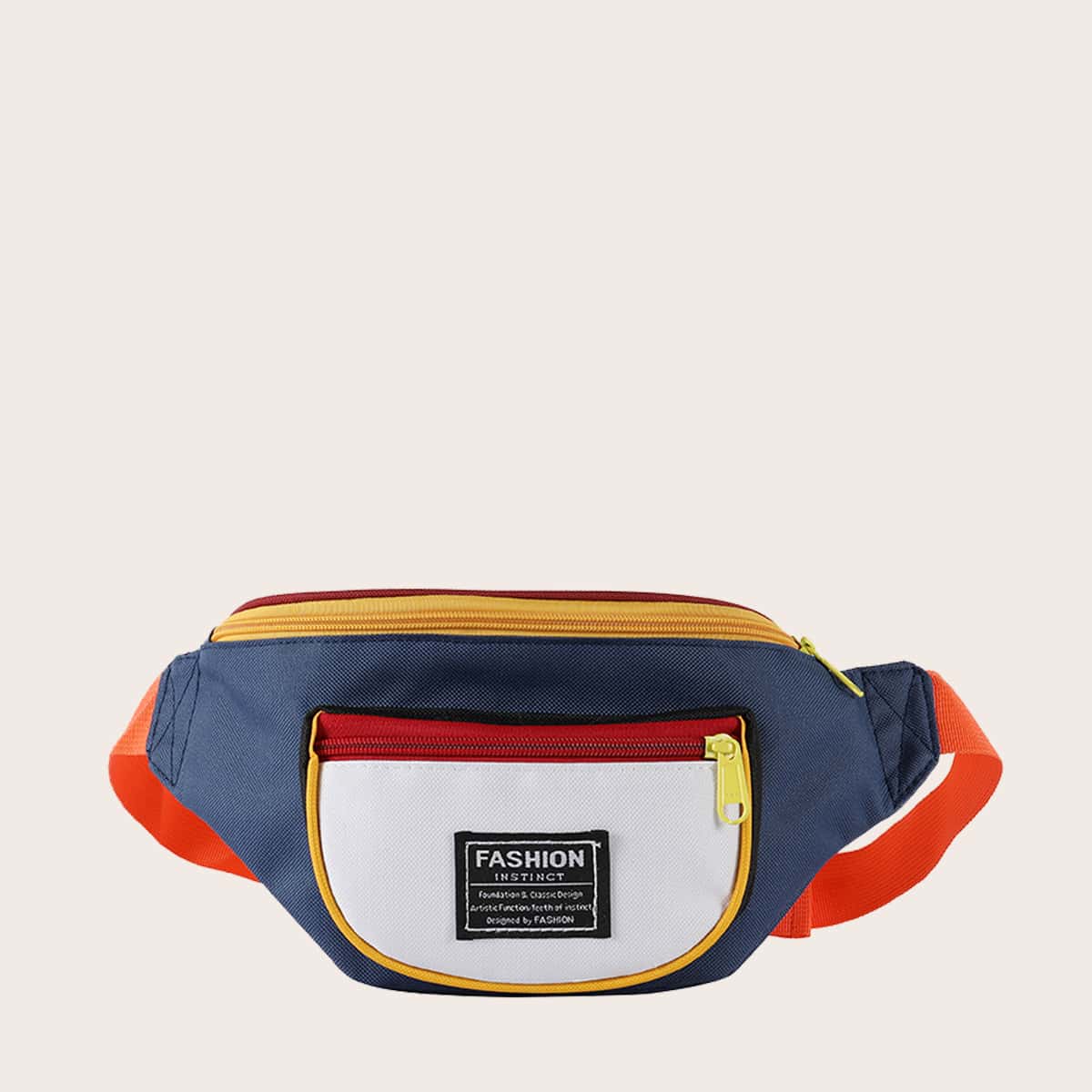 

Color Block Fanny Pack, Blue