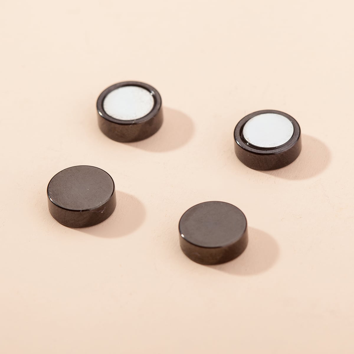 Image of 1pair Men Magnet Round Earrings