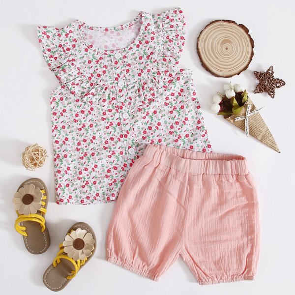 

Многоцветный Кайма цветочный Повседневный Наборы для малышей