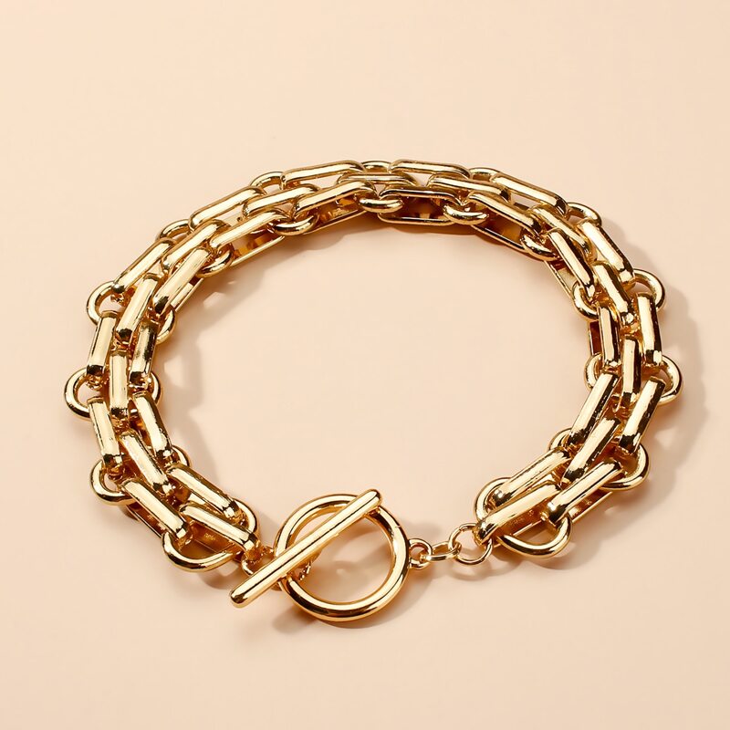 

Guys Chain Design Bracelet, Gold
