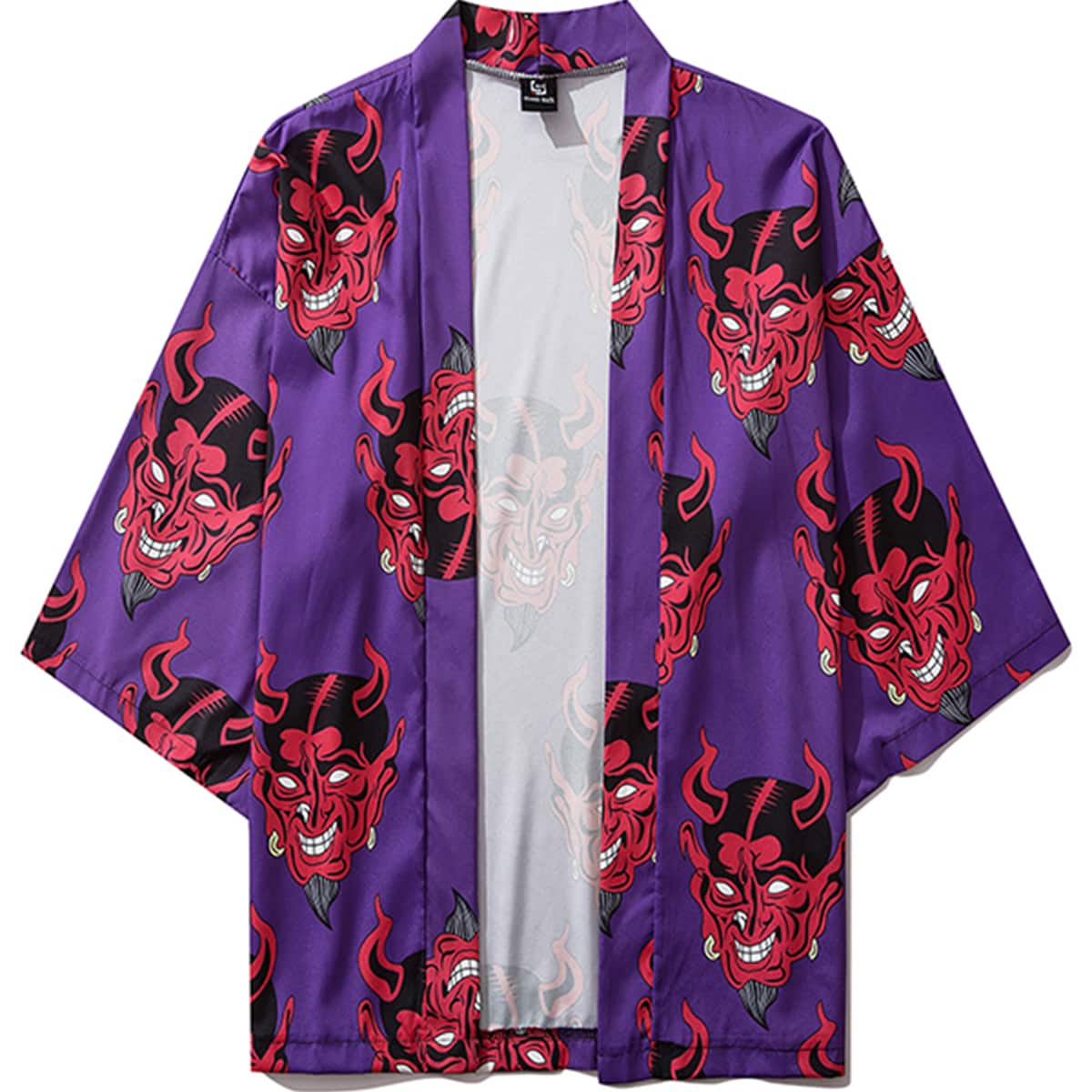 

Men Halloween Print Drop Shoulder Shirt, Violet purple