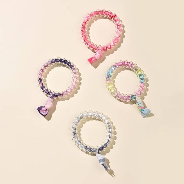 

4pcs Knot Design Hair Tie, Multicolor