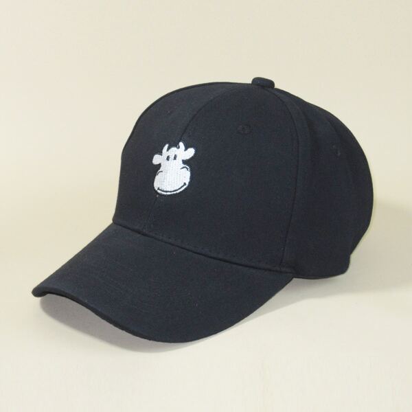 

Cartoon Embroidery Baseball Cap, Black