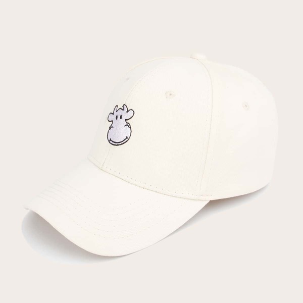 

Cartoon Embroidery Baseball Cap, Beige