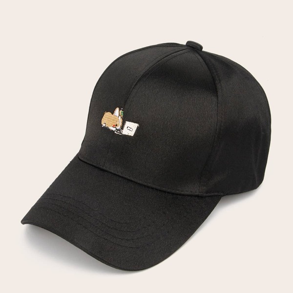 

Cartoon Embroidery Baseball Cap, Black