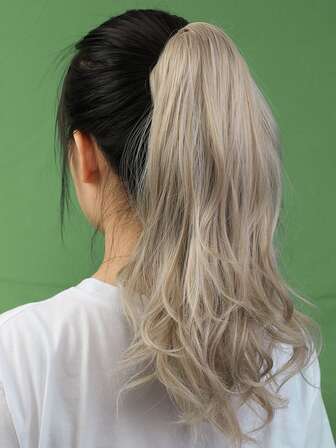  HAIRCUBE 浅金色长卷发逼真自然柔软漂亮女士假发日常佩戴马尾辫