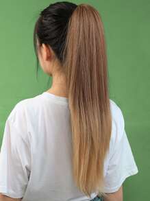 HAIRCUBE Brown Ponytail Extension Ponytail Long Straight Pony Tail Hair 28 Inch Hair Extension Synthetic Hairpiece - Brown - View 3