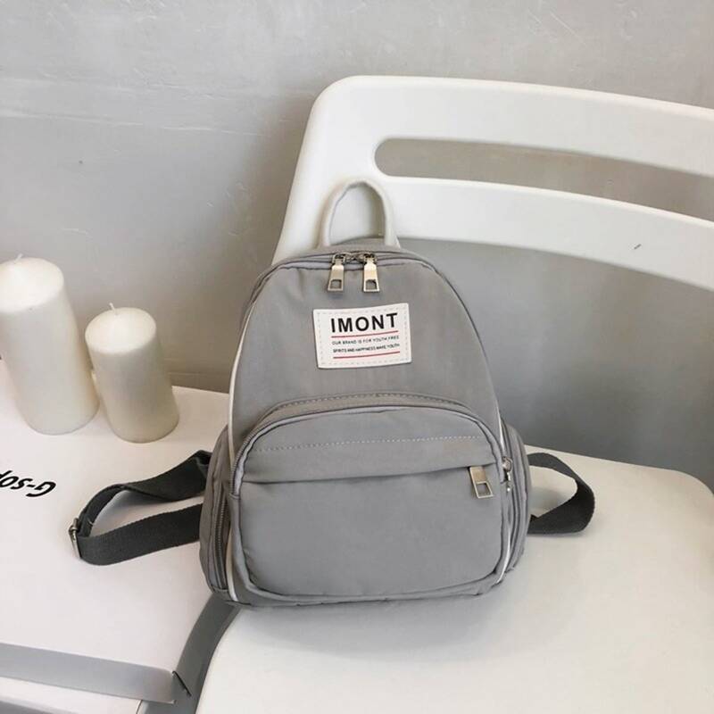 

Pocket Zip Backpack, Grey