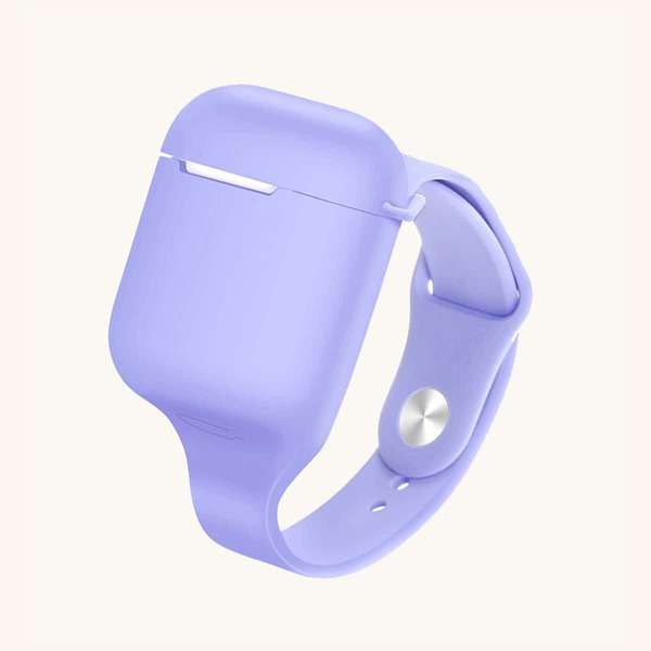 

Solid Silicone AirPods Case Cover Strap, Purple