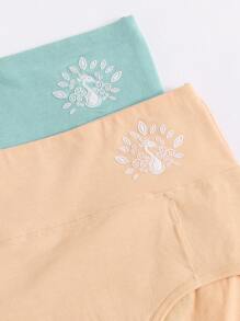 2 件装孔雀高腰内裤套装